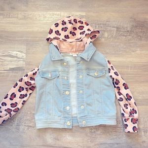 Girls hooded jean jacket